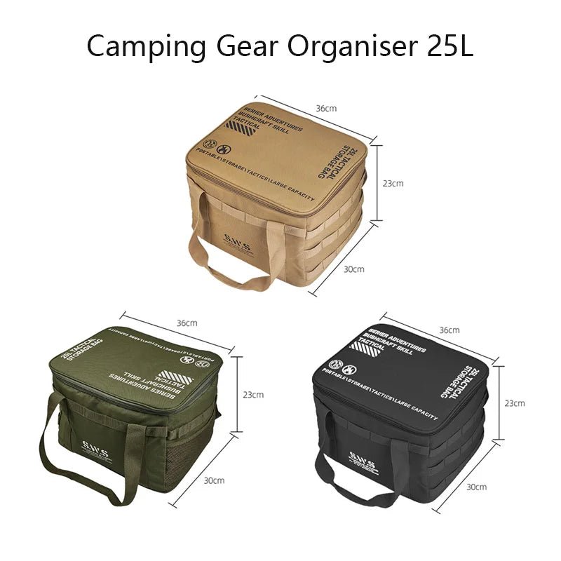 Waterdichte opvouwbare opslagtas – 25L veldverdeler voor kampeeruitrusting & outdoor gebruik - Bivakshop