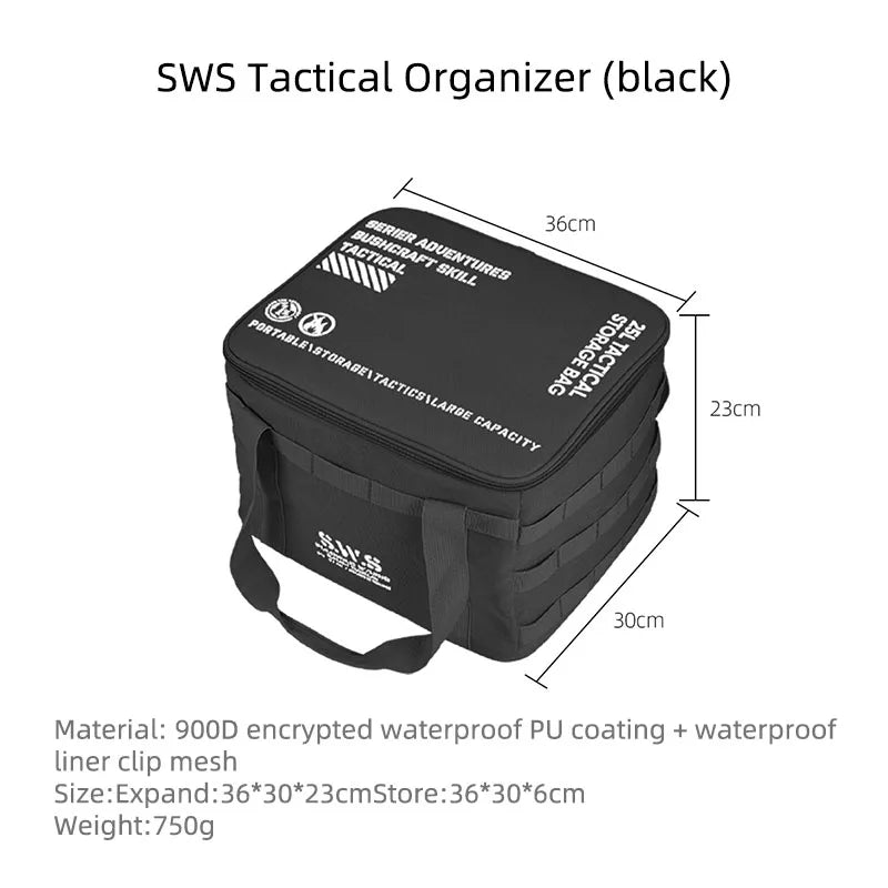 Waterdichte opvouwbare opslagtas – 25L veldverdeler voor kampeeruitrusting & outdoor gebruik - Bivakshop
