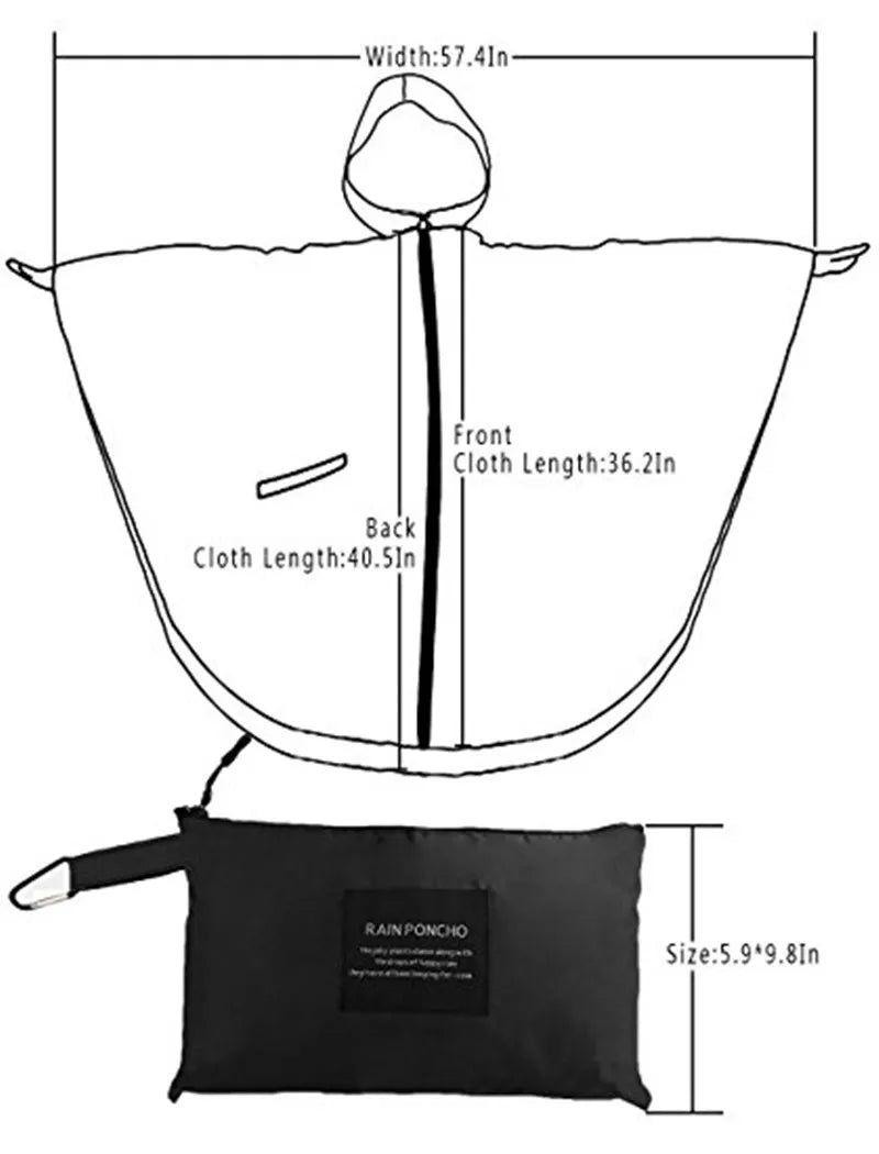 Waterdichte poncho regenjas - Tentcover - Voor wandelen en fietsen - Bivakshop