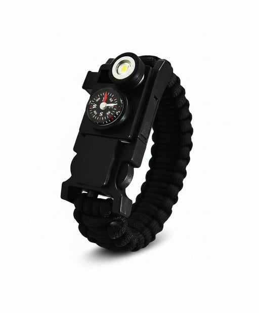 Waterdichte Survival Polsband – Paracord met LED, Kompas & Multifunctionele Tool - Bivakshop
