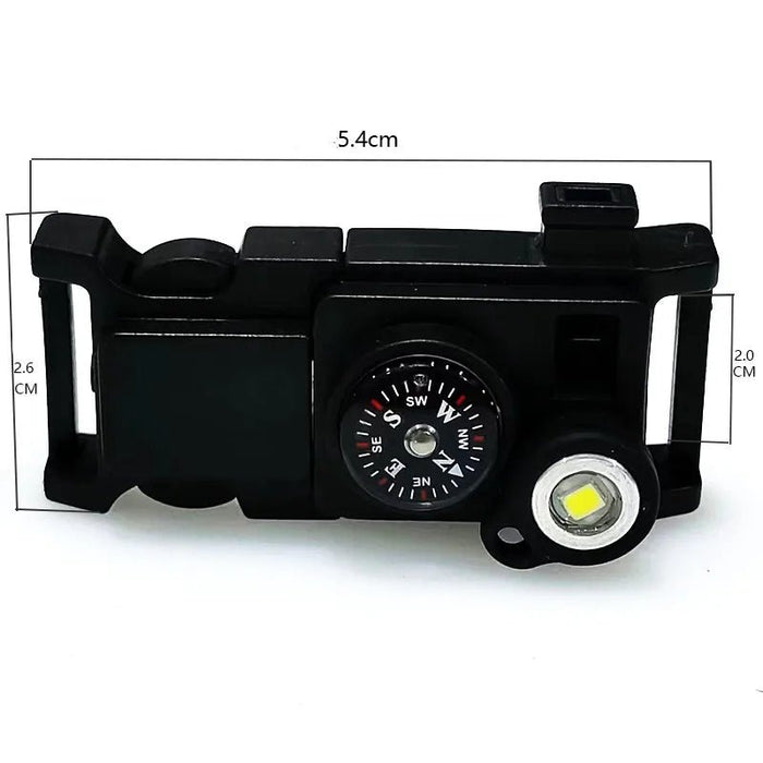 Waterdichte Survival Polsband – Paracord met LED, Kompas & Multifunctionele Tool - Bivakshop