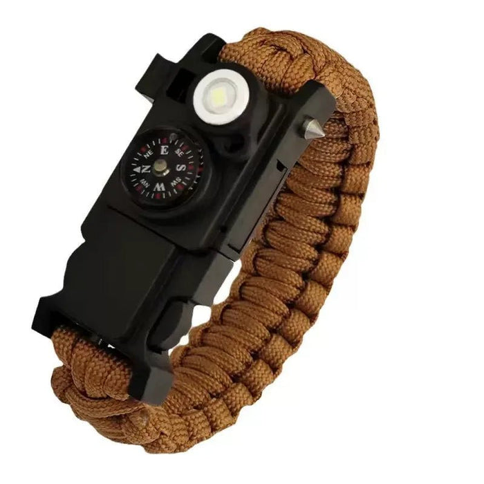 Waterdichte Survival Polsband – Paracord met LED, Kompas & Multifunctionele Tool - Bivakshop
