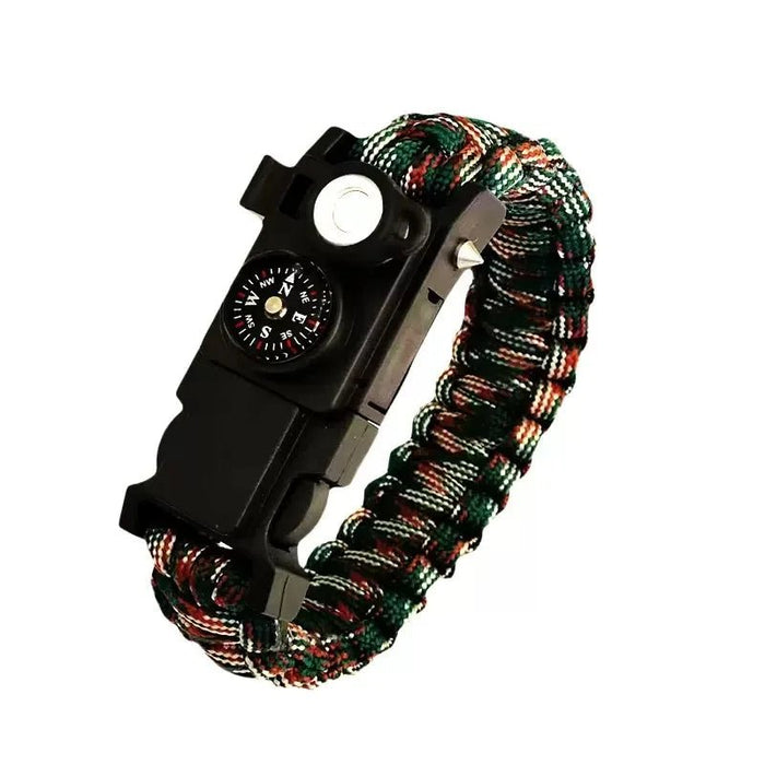 Waterdichte Survival Polsband – Paracord met LED, Kompas & Multifunctionele Tool - Bivakshop