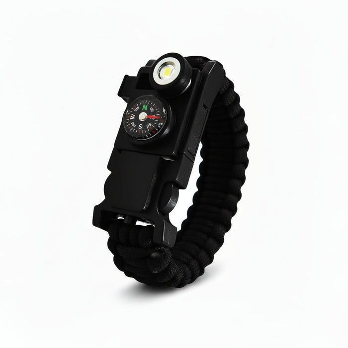 Waterdichte Survival Polsband – Paracord met LED, Kompas & Multifunctionele Tool - Bivakshop