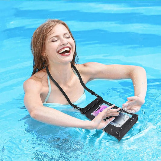 Waterdichte telefoonhoes - Met aanpasbare halsband - Voor strand en zwemmen - Bivakshop