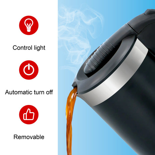 Waterkoker 0,5L - 24V voor onderweg - Droogkookbeveiliging en RVS interieur - Bivakshop