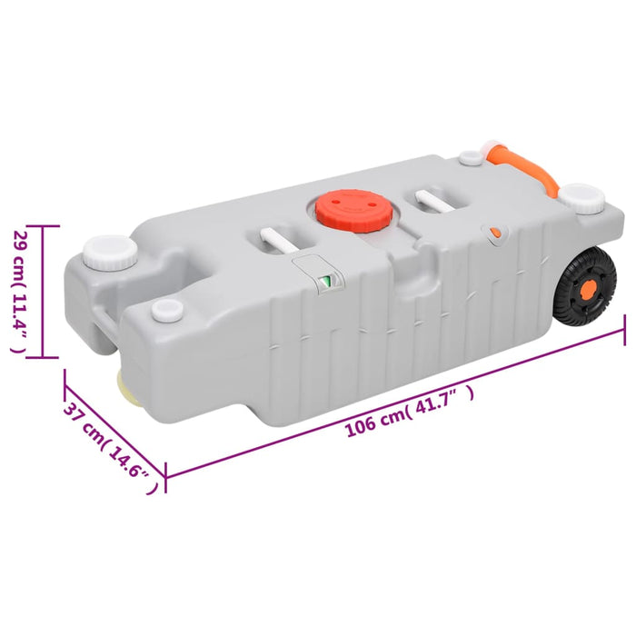 Watertank Op Wielen 75 L Grijs - Bivakshop
