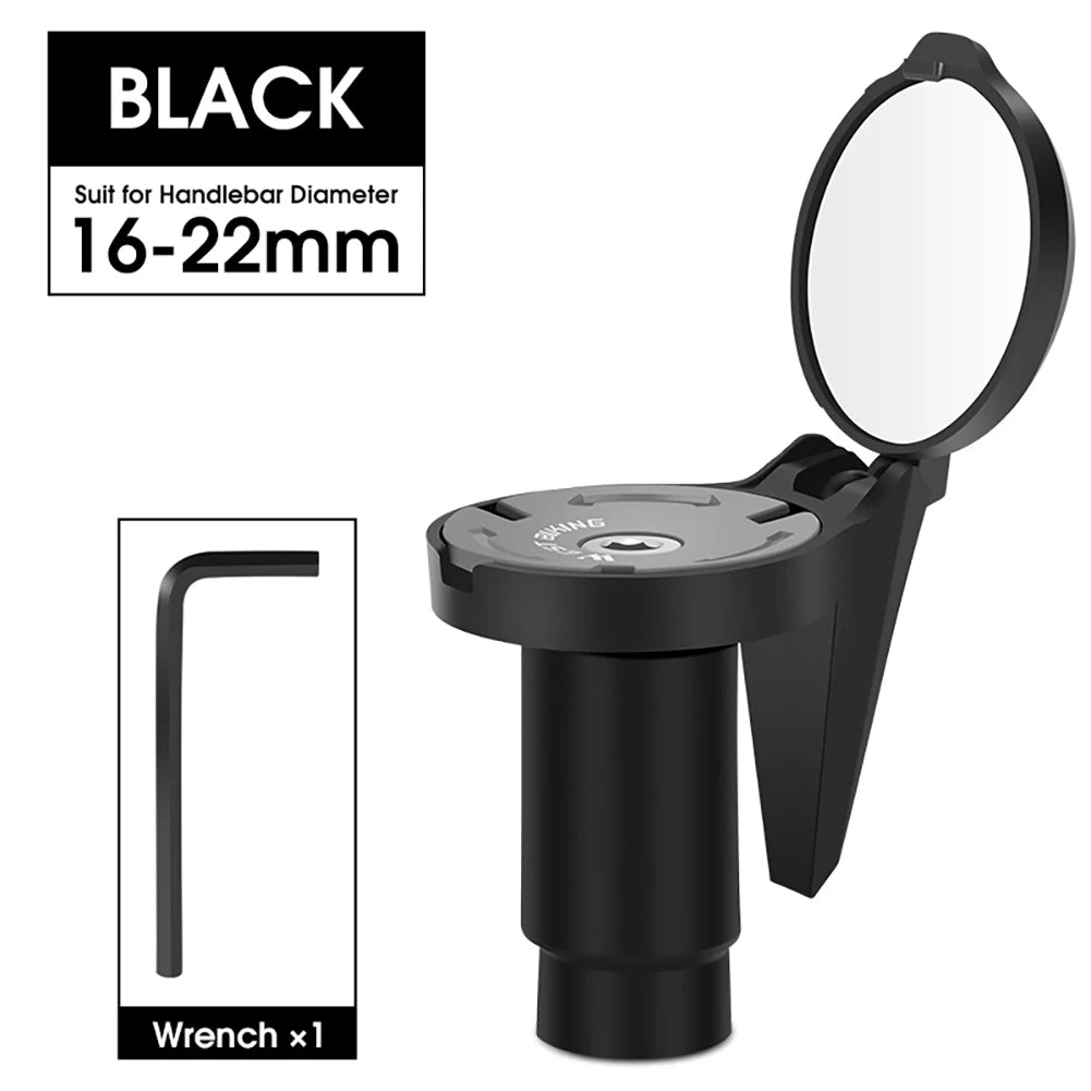 West Biking Fiets Achteruitkijkspiegel – Mini & Verstelbaar – Universeel voor MTB & Stadsfiets - Bivakshop