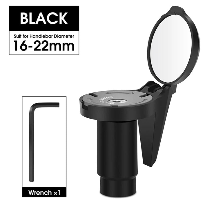 West Biking Fiets Achteruitkijkspiegel – Mini & Verstelbaar – Universeel voor MTB & Stadsfiets - Bivakshop