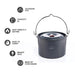 Widesea 4L camping hangpot – Outdoor kookgerei voor 4 - 6 personen – Aluminium lichtgewicht kookpot - Bivakshop