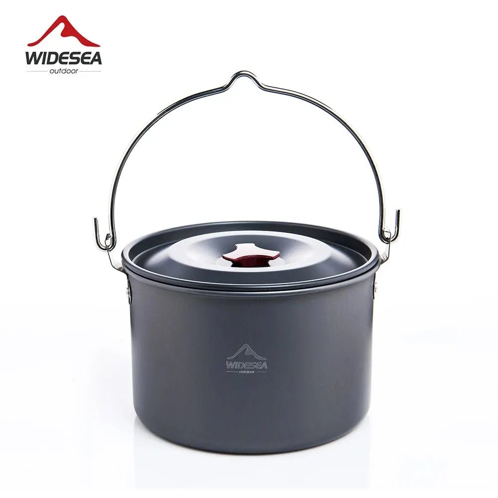 Widesea 4L camping hangpot – Outdoor kookgerei voor 4 - 6 personen – Aluminium lichtgewicht kookpot - Bivakshop