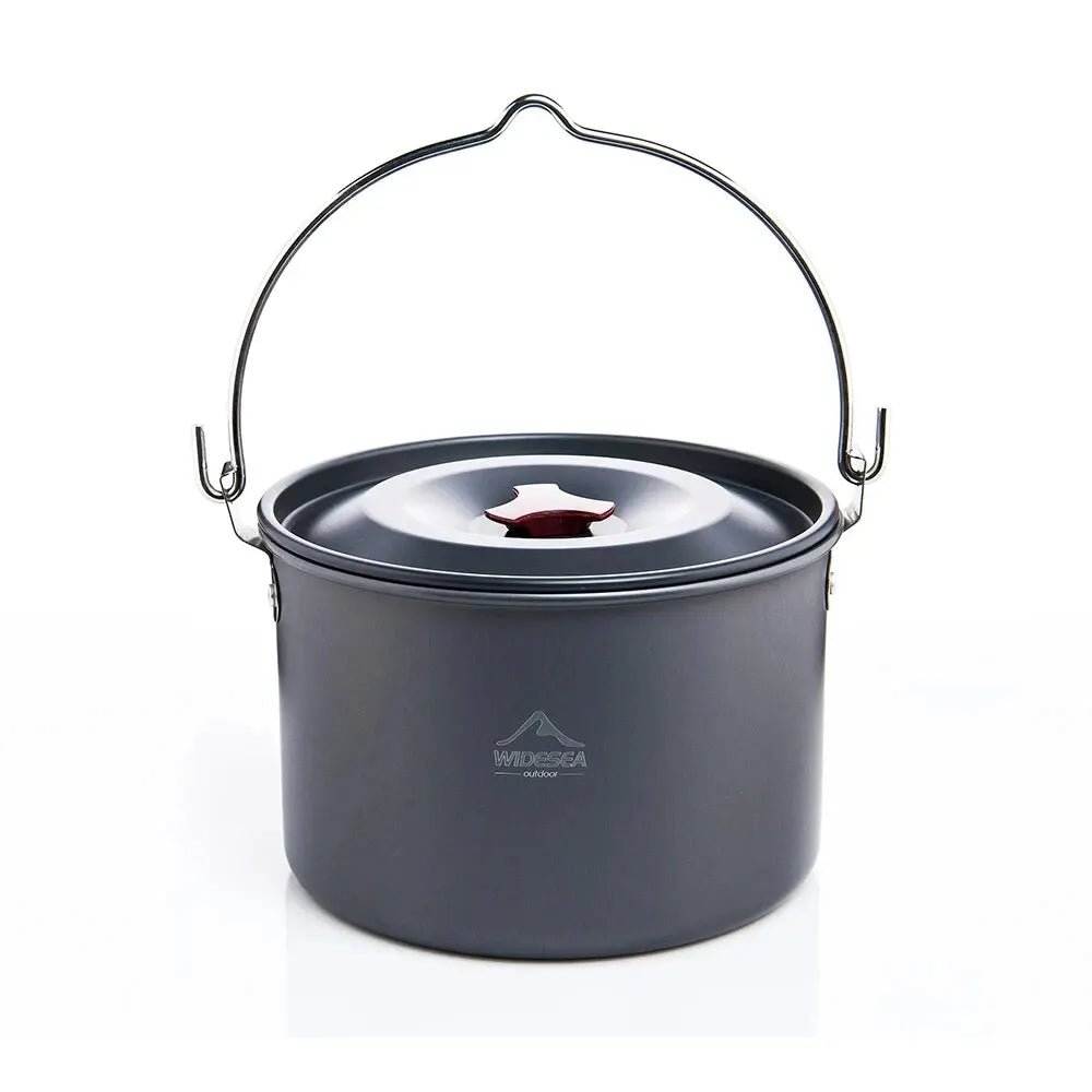 Widesea 4L camping hangpot – Outdoor kookgerei voor 4 - 6 personen – Aluminium lichtgewicht kookpot - Bivakshop