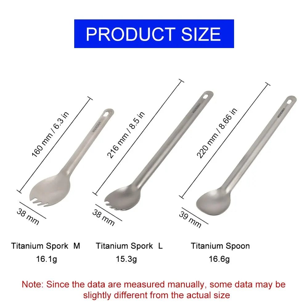 Widesea Titanium Spork – Lichtgewicht Outdoor bestek – Ideaal voor Kamperen en Hiking - Bivakshop