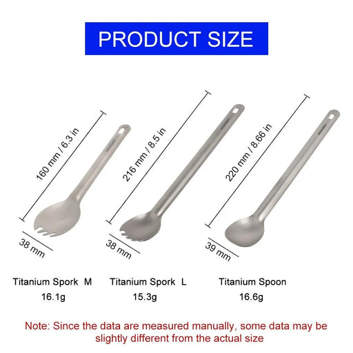 Widesea Titanium Spork – Lichtgewicht Outdoor bestek – Ideaal voor Kamperen en Hiking - Bivakshop