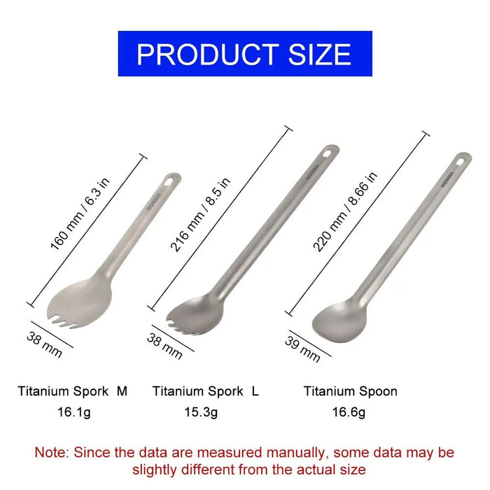 Widesea Titanium Spork – Lichtgewicht Outdoor bestek – Ideaal voor Kamperen en Hiking - Bivakshop