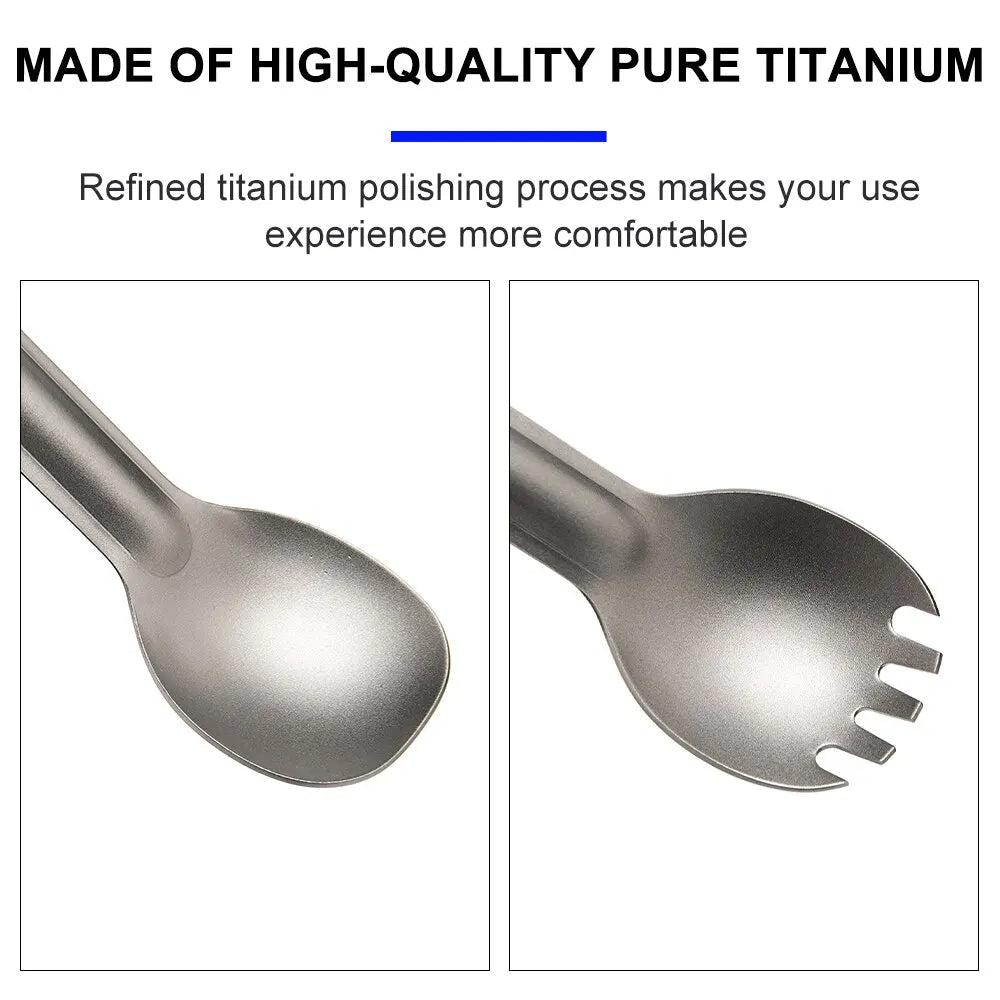 Widesea Titanium Spork – Lichtgewicht Outdoor bestek – Ideaal voor Kamperen en Hiking - Bivakshop