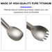 Widesea Titanium Spork – Lichtgewicht Outdoor bestek – Ideaal voor Kamperen en Hiking - Bivakshop