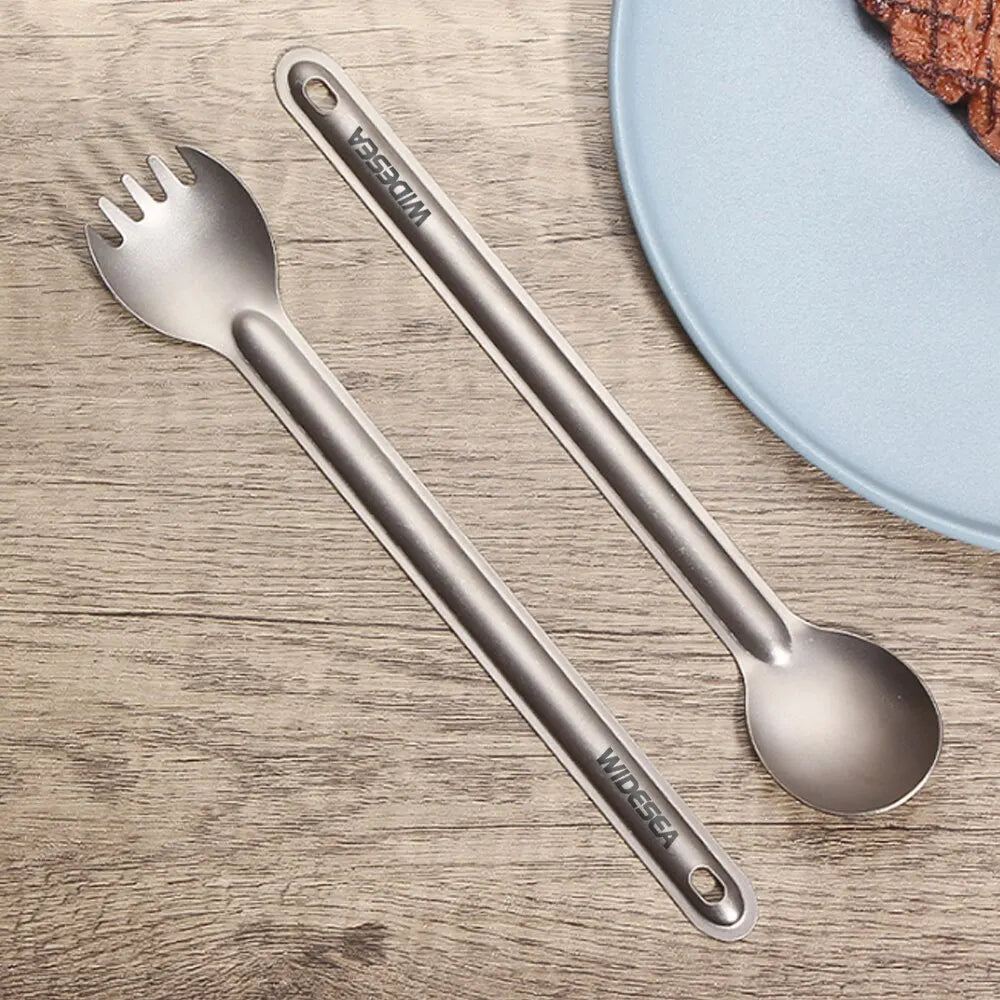 Widesea Titanium Spork – Lichtgewicht Outdoor bestek – Ideaal voor Kamperen en Hiking - Bivakshop