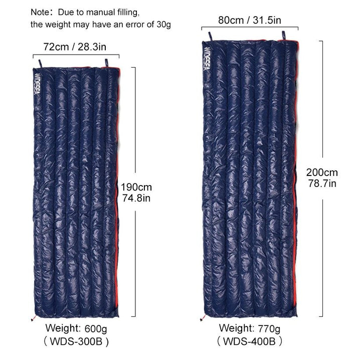 Widesea ultralichte waterdichte dons slaapzak - Comfortabel & compact voor outdooravonturen - Bivakshop