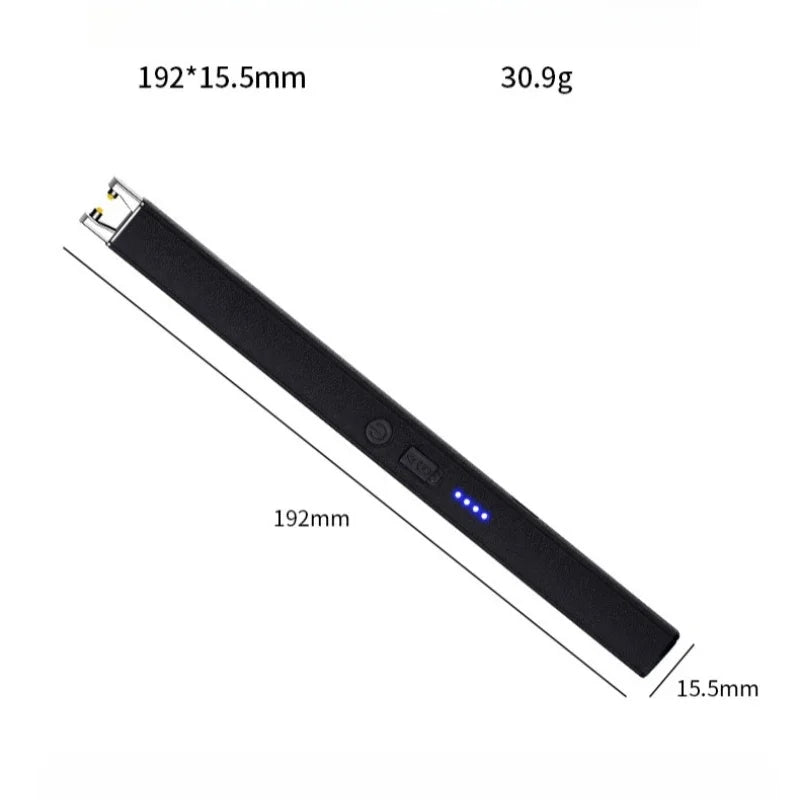 Windbestendige elektrische USB - aansteker - Veiligheidsvergrendeling en batterijdisplay voor BBQ, keuken en buitengebruik - Bivakshop
