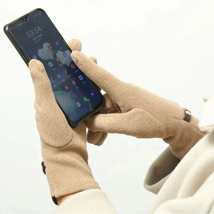Winter vintage handschoenen - Warm en winddicht met touchscreen functionaliteit - Bivakshop