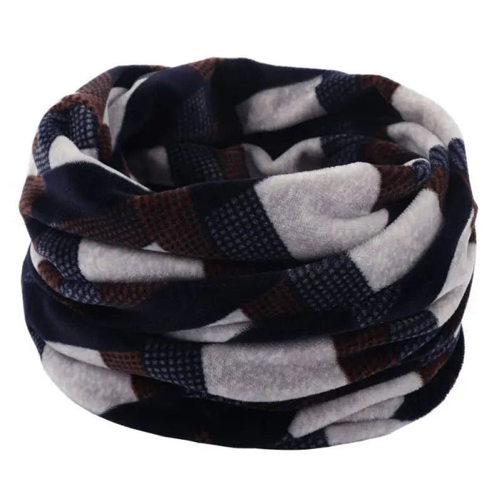 Winter warmte: dubbellaagse gebreide ring sjaal - Bivakshop
