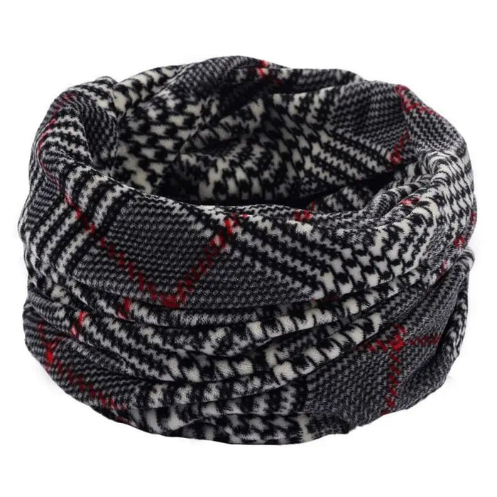 Winter warmte: dubbellaagse gebreide ring sjaal - Bivakshop