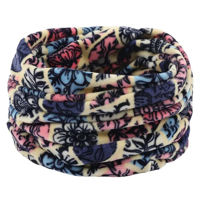 Winter warmte: dubbellaagse gebreide ring sjaal - Bivakshop