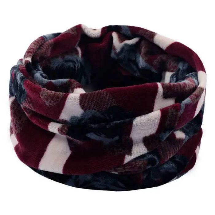 Winter warmte: dubbellaagse gebreide ring sjaal - Bivakshop