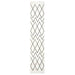 Wit Keuken Vloerkleed – 300x60 cm – Fluweel Geometrisch Design - Bivakshop