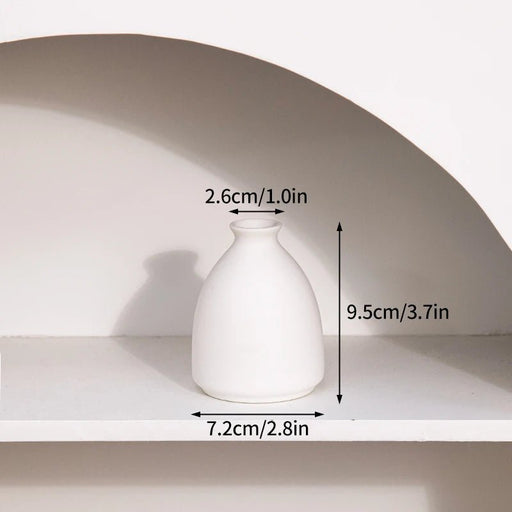 Witte keramische vaas - Klassieke stijl - Decoratieve vaas voor woninginrichting en bruiloften - Bivakshop