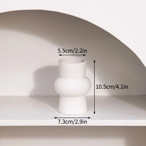 Witte keramische vaas - Klassieke stijl - Decoratieve vaas voor woninginrichting en bruiloften - Bivakshop