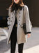Wollen mantel herfst - winter dames - Vintage lange jas - Koreaanse stijl met hoornknopen - Bivakshop
