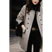 Wollen mantel herfst - winter dames - Vintage lange jas - Koreaanse stijl met hoornknopen - Bivakshop