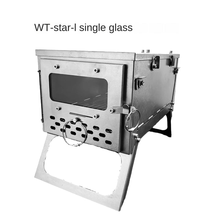 WT Star Ti Titanium Alloy Folding Firewood Stove Hiking Camping Heating Stove - Bivakshop