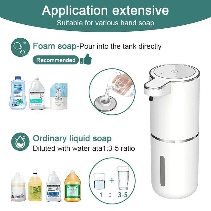 Xiaomi automatic soap dispenser liquid foam touchless soap dispenser 380ML USB rechargeable 4 level adjustable hand sanitizer - Bivakshop