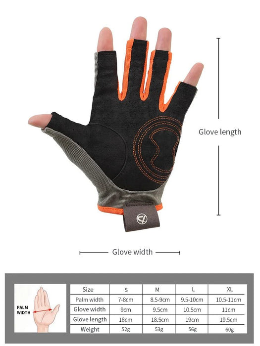XINDA professionele halfvinger klimhandschoenen - Slijtvast en anti - slip voor klimmen, downhill en hiking - Bivakshop