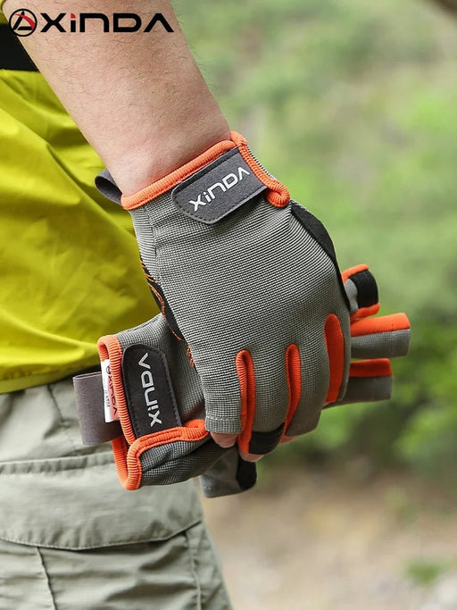 XINDA professionele halfvinger klimhandschoenen - Slijtvast en anti - slip voor klimmen, downhill en hiking - Bivakshop