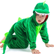 Zacht Kind Dinosaurus Kigurumi Kostuum – Pluche Dino Onesie voor Jongens & Meisjes – Carnaval & Verkleedpak - Bivakshop