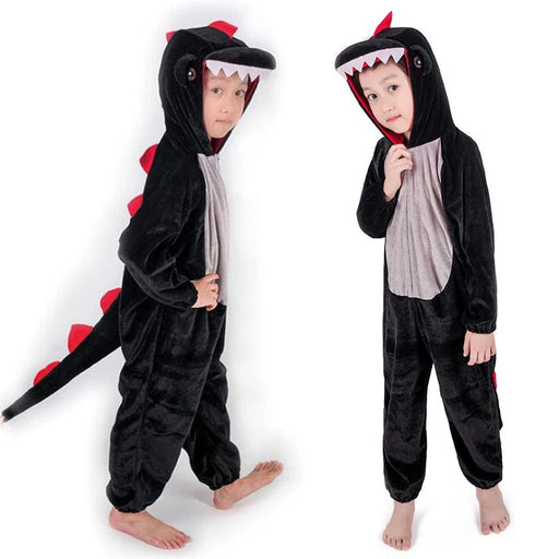 Zacht Kind Dinosaurus Kigurumi Kostuum – Pluche Dino Onesie voor Jongens & Meisjes – Carnaval & Verkleedpak - Bivakshop
