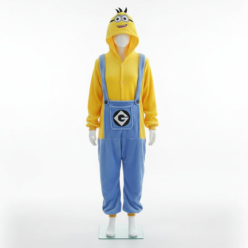 Zachte Gele Pocket Monster Onesie voor Kinderen – Pluche Kigurumi Jumpsuit – Warm Carnavalspak & Pyjama - Bivakshop