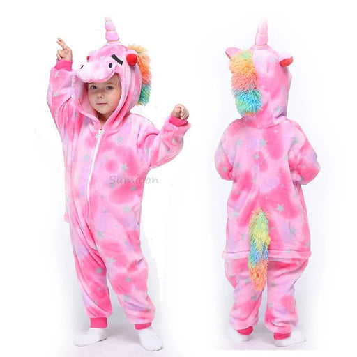 Zachte Kinder Pluche Onesie – Diverse Vrolijke Dieren & Fantasiefiguren – Warme Flanellen Jumpsuit & Pyjama - Bivakshop