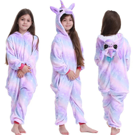 Zachte Kinder Pluche Onesie – Diverse Vrolijke Dieren & Fantasiefiguren – Warme Flanellen Jumpsuit & Pyjama - Bivakshop