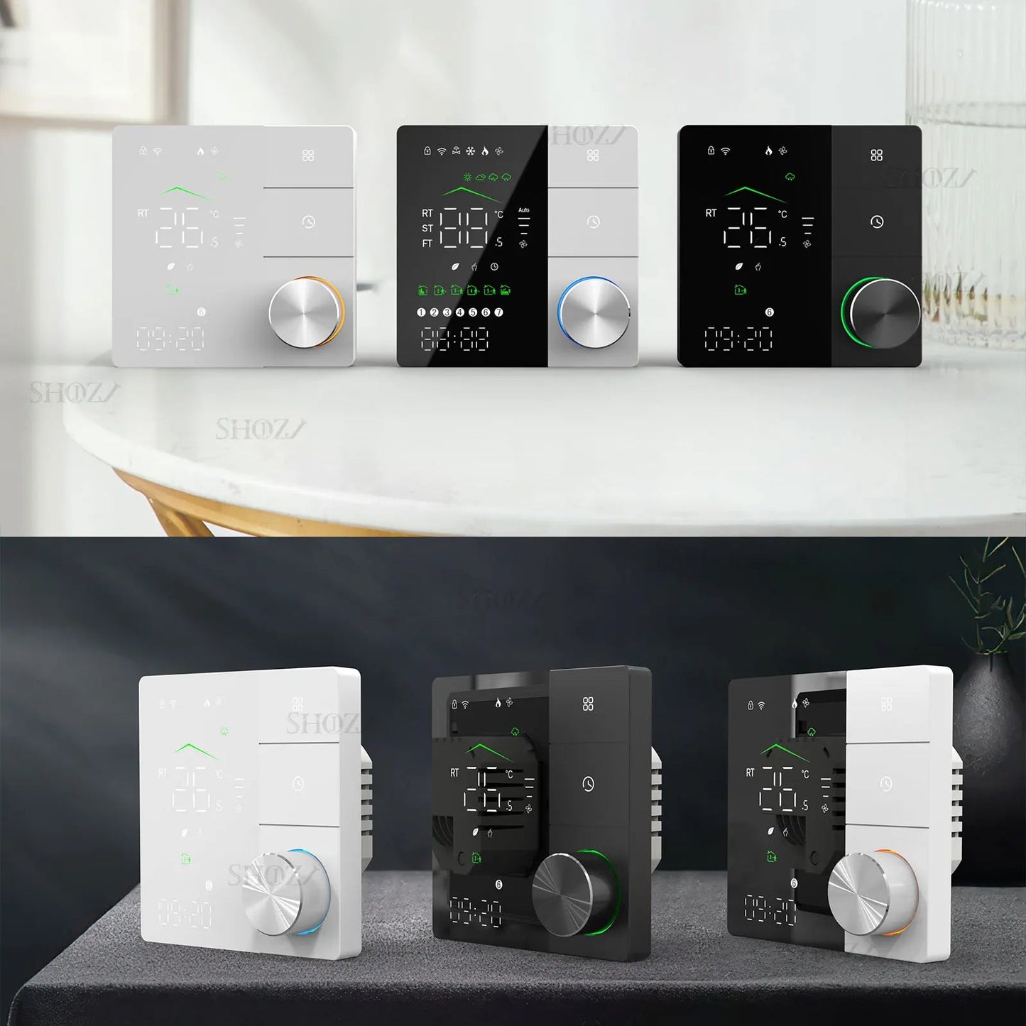 Zigbee & WiFi slimme thermostaat - Programmeerbaar voor gasboilers, waterkleppen en vloerverwarming - Bivakshop