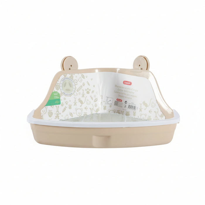 Zolux - Hoektoilet Knaagdier Beige - Small 32 cm - Bivakshop