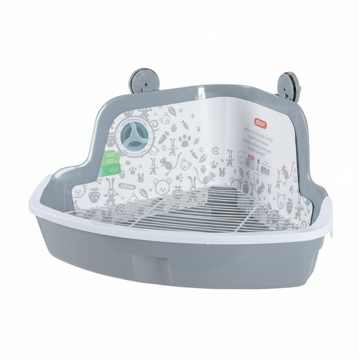 Zolux - Hoektoilet Knaagdier - Grijs (2 varianten) - Bivakshop