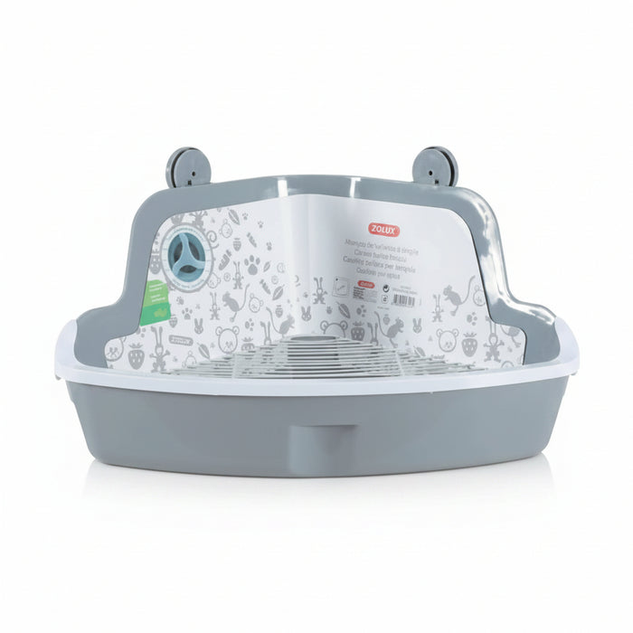 Zolux - Hoektoilet Knaagdier - Grijs (2 varianten) - Bivakshop