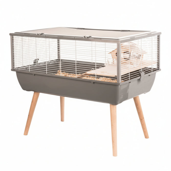 Zolux - Neo Nigha Knaagdierkooi - Scandinavisch Design in Grijs (78 cm) - Bivakshop