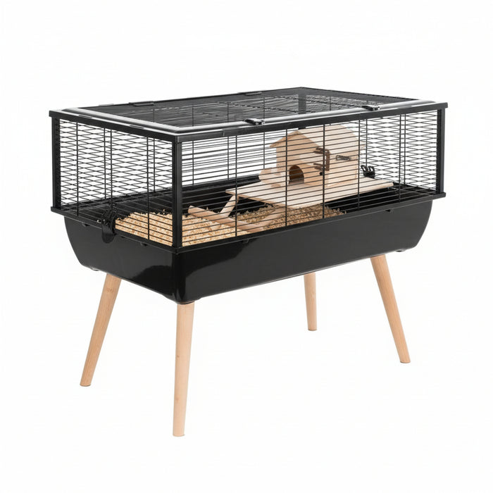 Zolux - Neo Nigha Knaagdierkooi - Scandinavisch Design in Zwart (78 cm) - Bivakshop
