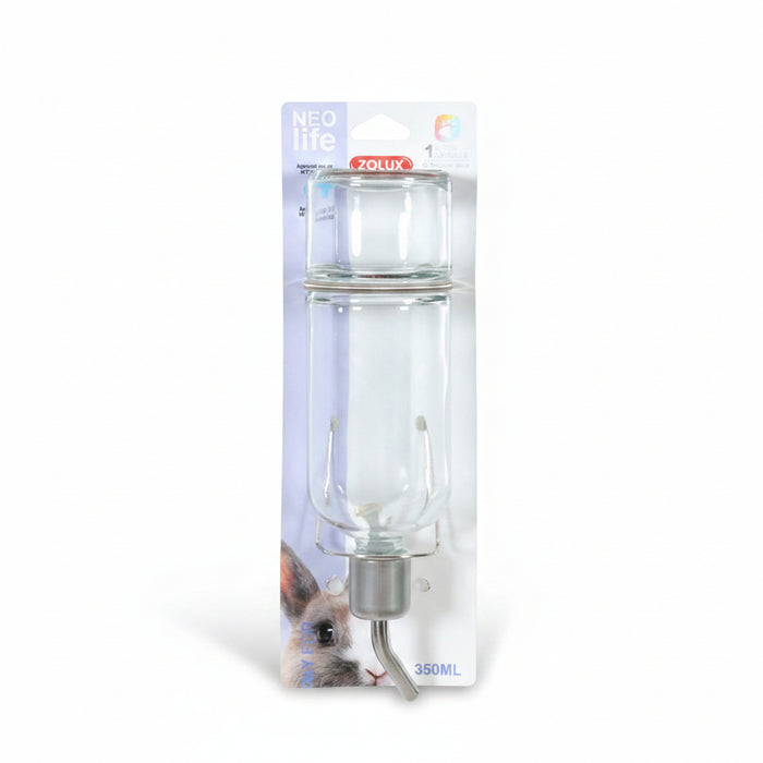 Zolux - Neolife Drinkfles Konijn - Glas 350 ml - Bivakshop